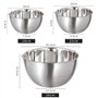 FAB4HOME Lot de 3 Bols Mélangeurs en Acier Inoxydable Saladier avec Bec Verseur et Mesure Bol en inox Bol de Cuisine 1,5L/ 3L/ 5