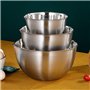 FAB4HOME Lot de 3 Bols Mélangeurs en Acier Inoxydable Saladier avec Bec Verseur et Mesure Bol en inox Bol de Cuisine 1,5L/ 3L/ 5