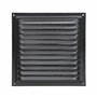 Grille d'aération en métal - 20 x 20 cm - Pour l'intérieur et l'extérieur - Avec moustiquaire - Robuste - Résistant aux intempér