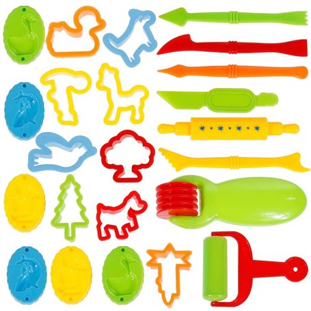 Faburo 23 Pcs Emporte-pièces Moules Kit pour Argile Pâte à Modeler Coupeurs de Biscuits pour Enfants