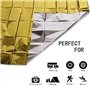 TENQUAN 10 Pcs Couverture de Survie, 210cm x 160cm Couverture Survie Extra Large Mylar Argent Doré Couverture Kit de Survie Ther
