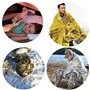 TENQUAN 10 Pcs Couverture de Survie, 210cm x 160cm Couverture Survie Extra Large Mylar Argent Doré Couverture Kit de Survie Ther
