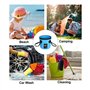 Sonlpe 20L Seau Pliable PVC Pour Pêche, Portable, Largement Utilisé À L'Intérieur, À La Plage Et Dans D'Autres Scénarios - Bleu