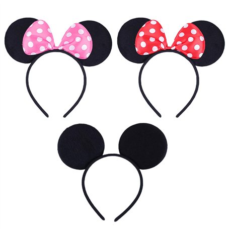 CORTNEY 3 Pcs Mickey Minnie Bandeaux