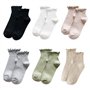 YSJCHEBS 6 Paires De Chaussettes Courtes Agaric