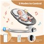 Transat Balancelle Bebe Electrique,Helangel Transat Bébé avec Télécommande et Wireless pour Style de contrôle APP,e pour Enfants