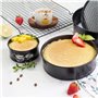 Set de 4 11/18/23/26 cm Moule à Gâteau Rond Professionnel et Ustensiles de Cuisson