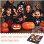 MULEVIP Visage Corps Peinture 30 Couleurs Palette de Maquillage Enfants,Peinture Corporelle,Peinture de Visage Maquillage avec P