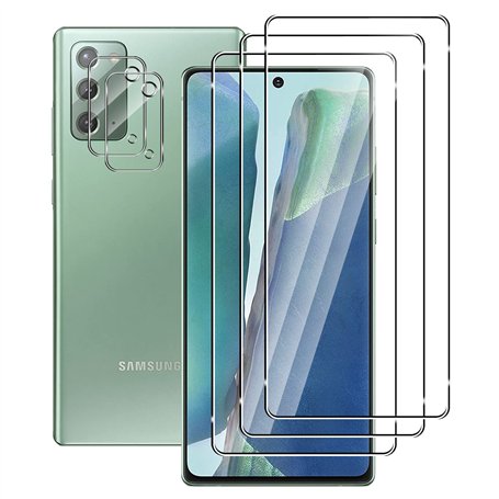 FWang 3 Pièces Verre Trempé pour Samsung Galaxy Note 20 4G/5G