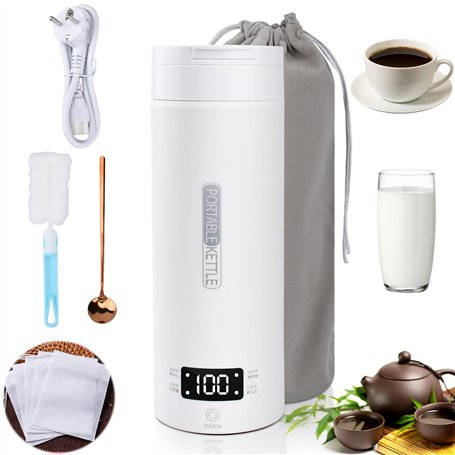 TAVADA Mini Bouilloire Portable Electrique de Voyage 500ml