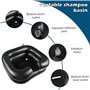 talifoca Lavabo à Cheveux Gonflable Lavabo Gonflable Portable pour chevet, Bac lavage cheveux domicile, bac shampoing domicile, 