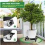 Porte Plante a roulettes, Réglable Ø 35-48cm, Capacité De 150 KG Supports de Pots de Fleurs à roulettes pour Support de Pot de F