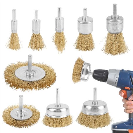 Lot de 9 Brosses Métalliques