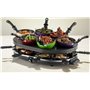 RoDzj Mini Wok Party Set 6 Pièces Ø12cm Revêtement Antiadhésif Small Wok avec Isolation Poignée pour le Tablegrill Mini Crépière