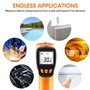 XinJiaYi Thermomètre infrarouge (-50 °C à 550 °C) - Pistolet de température laser pour four à pizza - Thermomètre laser sans con