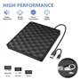 FSDJIMBB Lecteur CD/DVD Externe pour PC, USB 3.0 Type C Graveur Enregistreur Portable RW/ROM Mince Transmission Rapide Câble USB