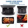 Tuocal Moule Air Fryer pour Ninja AF500EU, 3Pcs Accessoire Silicone Réutilisable Air Fryer Airfryer Pot Carrée pour 10,4 L Ninja