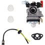 Carburateur Compatible avec Walbro Type WYJ 26cc-33cc Débroussailleuses et Tondeuses à Gazon avec Entretoise de Pompe Primaire E