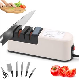 Sonhomay Aiguiseur électrique pour couteaux de cuisine, ciseaux, aiguiseur avec pierre à aiguiser pour affûtage grossier, répara Sonhomay Aiguiseur électrique pour couteaux de cuisine