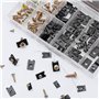 Bczhieulw 170 pièces clips de fixation voiture,clips voiture,agrafes carrosserie,85 vis cruciformes, 85 clips de montage en U po