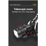 Lampe frontale rechargeable 300000 lumens, lampe frontale LED ultra lumineuse XHP90 avec fonction banque d'alimentation, lampe f