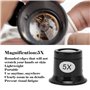 Btzthm 5 Pièces Loupes d'Horloger de Différentes Forces, Montre Horloge Réparation Loupe Kits, Ensemble de Loupes d'Horloger, 3X