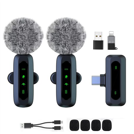 XIXIXIAXIA Mini Micro Cravate sans Fil pour Android/iPhone/Ordinateur Portable/iOS – Microphone à Revers à réduction du Bruit po