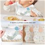 60 Bébé Bavoirs Imperméables Jetables, Bavoirs Jetables pour Manger, Voyage et Peinture, Bavoirs Jetables pour Nouveau-nés, Bavo