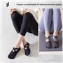 CLDURHGE Chaussettes de Yoga Chaussettes Antidérapantes Femme 2 Paires Chaussettes Pilates pour Yoga Pilates Ballet Fitness Entr
