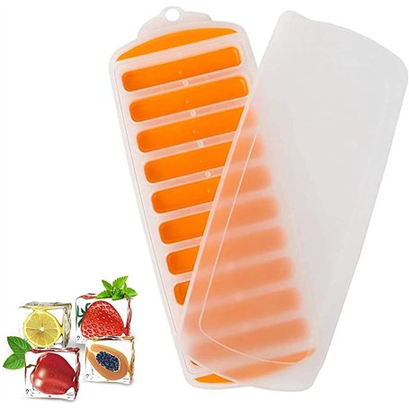 Lot de 1 Bac à Glaçons en Silicone Bac à Glaçons en Silicone avec Couvercle