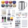 JOTOL Kit de Fabrication de Bougies Bricolage DIY, avec Descriptif, Inclure 4 Paquets de Cire de Soja,8 Boîtes de Pots,80 Mèches