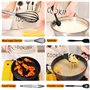 JOYBOY 37 Pièces Kit Ustensiles de Cuisine en Acier Inoxydable, en Silicone Antiadhésive Anti-Rayures et Résistante à la Chaleur