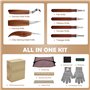 YUTUY Outil de Ciseaux à Bois Kit,29Pièces DIY Outils de Sculpture,Couteau Sculpture Bois,Kit Sculpture Bois,Avec gants anti-cou