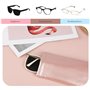 LiJuanWang Étuis à Lunettes,3 Pièces Etui Lunettes Souple en Cuir,Étui à Lunettes de Soleil,Pochette Lunettes,Pochette de lunett