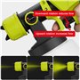 Pistolet à Peinture, DEWINNER Pulvérisation de 550W, Débit réglable à Réservoir de 1000ML Détachable, électrique 3 nozzles Débit