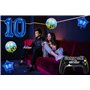 Liitata Jeu vidéo 10e anniversaire décoration garçon gamer anniversaire fête numéro 10 ballons aluminium bleu grande manette de 