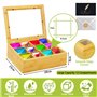 Boîte à thé en Bois avec 12 Compartiments
