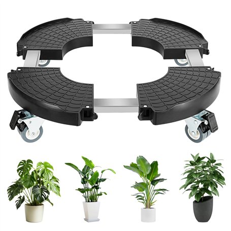 UCAMP Porte Plante a roulettes Réglable 40-48cm