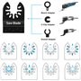 KIMIGO 34 Pcs Lames de Scie Oscillantes,Outil Multifonction Accessoires Kit,Ensemble de Lames de Scie Multi pour Plastique,Bois,