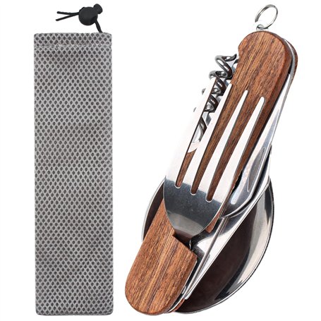 GZDAOXIA 6 en 1 en Acier Inoxydable Pliant coutellerie