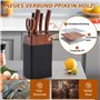 Set Couteaux de Cuisine 7 Pièces avec Porte Couteau Professionnel - Lames Acier Inoxydable Aiguisées, Manches Ergonomiques Antid