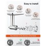 Hachoir à Viande pour KitchenAid, Accessoire Robot Pâtissier, 4 Plaques de Broyage, 2 Embouts à Saucisses, Acier Inoxydable