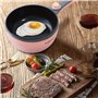 Audecook Petite Poêle électrique avec Cuiseur Vapeur (U(Rose/Avec Cuisson à la vapeur))