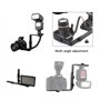 Support Flash Double Forme L - Accessoire D'appareil Photo Plaque Sabot Speedlite Métal Pour Appareil Reflex Numérique Microphon