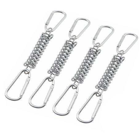 Boucle Ressort Tension Fixation Store - Voile D'ombrage Fixations Accessoires en Acier Inoxydable avec 4 Ressorts HéLicoïdaux 8