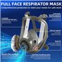 Masque Respiratoire Réutilisable avec Filtre, 6800 Masque a Gaz de Protection Respiratoire, Masque Anti Poussiere pour Peinture,