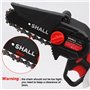 SHALL Mini tronçonneuse portable,Moteur sans balais 21 V,2 batteries à charge rapide,4 chaînes, coupant des branches, de jardina