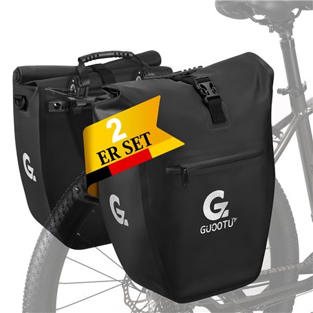 GUOOTU Lot de 2 sacoches de vélo pour porte-bagages de 48 l