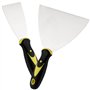 CHUEHKAK Lot de 8 Couteau à Enduire, Spatules en Acier Inoxydable, Spatule Bricolage Pour cloisons sèches, Avec manche en plasti