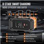 Chargeur de Batterie Intelligent 10A, 12V 24V LiFePO4 Chargeurs de Batterie pour Auto, Mainteneur de Automatique avec Compensati